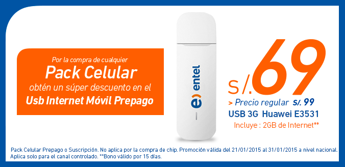 تويتر \ Perú على تويتر: "Llévate un USB Internet Prepago S/.69 la compra de un pack prepago o postpago ;) http://t.co/uCr1RYo1D8"