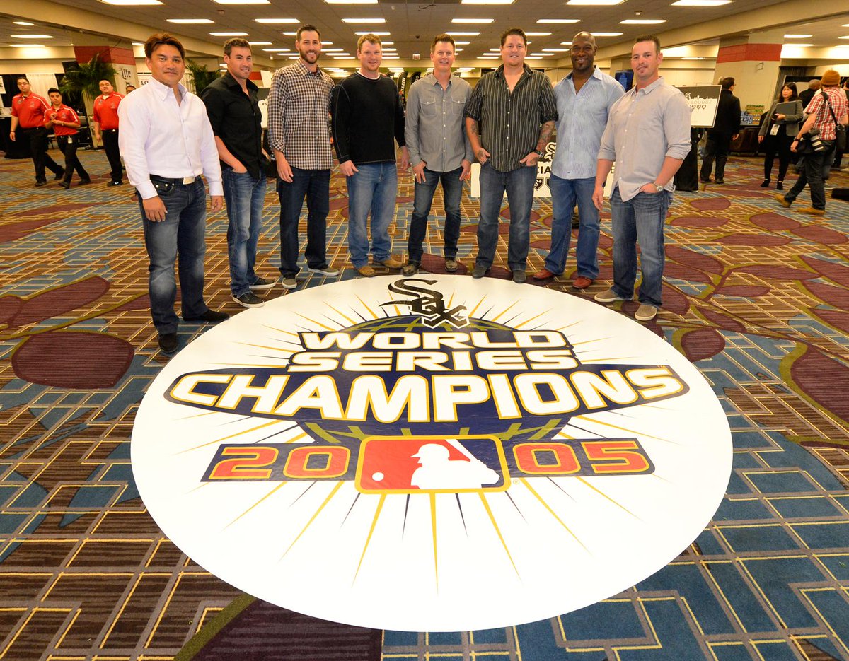 Reunited, and it feels so good! Members of the 2005 team gather at #SoxFest2015.