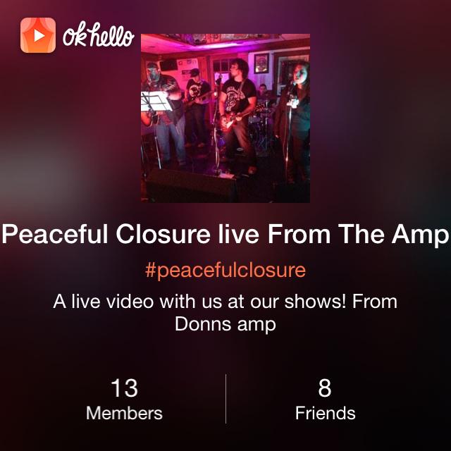 Donnguitarguy's tweet image. Joinmy #okroom on @okhelloapp! Search for '#peacefulclosure' on your rooms tab well be live around8 @PeacefulClosure