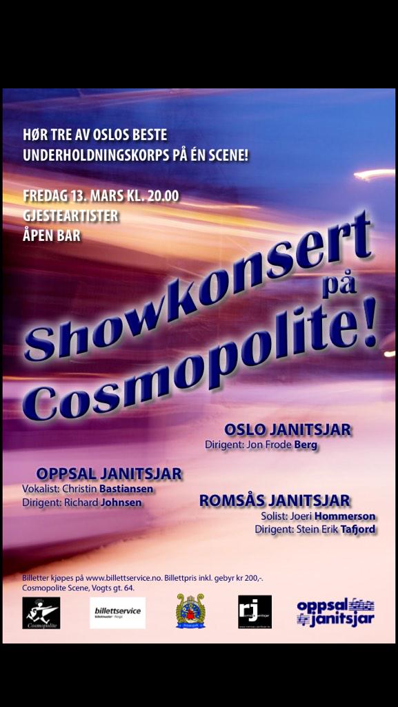 OppsalJanitsjar's tweet photo. Hold av datoen og gjør dere klare! #oppsaljanitsjar @RomsasJanitsjar og Oslo Janitsjar skal ha showkonsert! http://t.co/vFlw5Wwpsa
