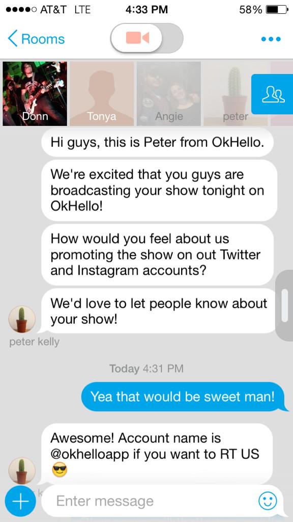 Donnguitarguy's tweet image. Ahh so excited thank you guys soo much @OkHelloApp gonna be a great show tonight🎸🎶🎤 @PeacefulClosure