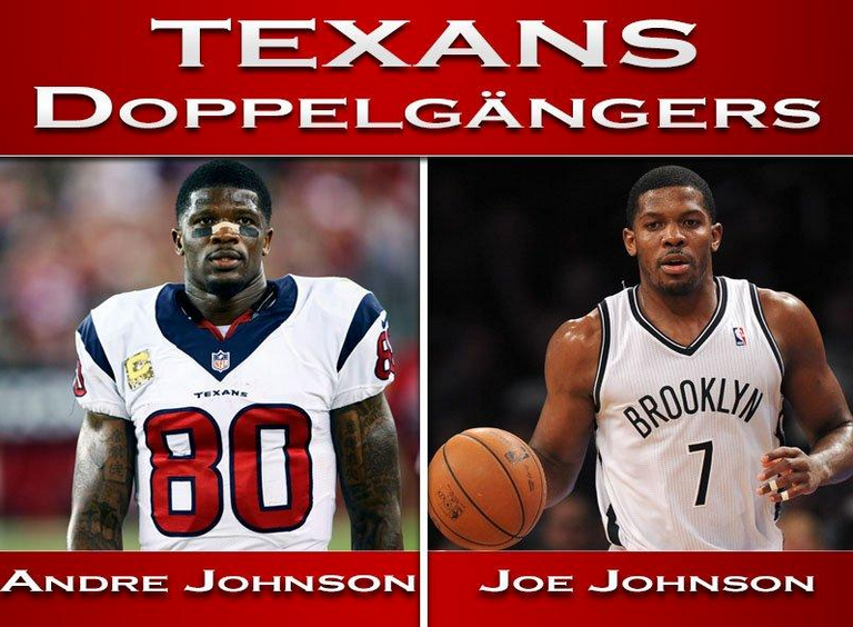 HoustonTexans's tweet photo. Andre Johnson...or Joe Johnson?

More #Texans dopplegangers.

PHOTOS: http://t.co/gXCYtaXZuy http://t.co/kJXFFkMT1z