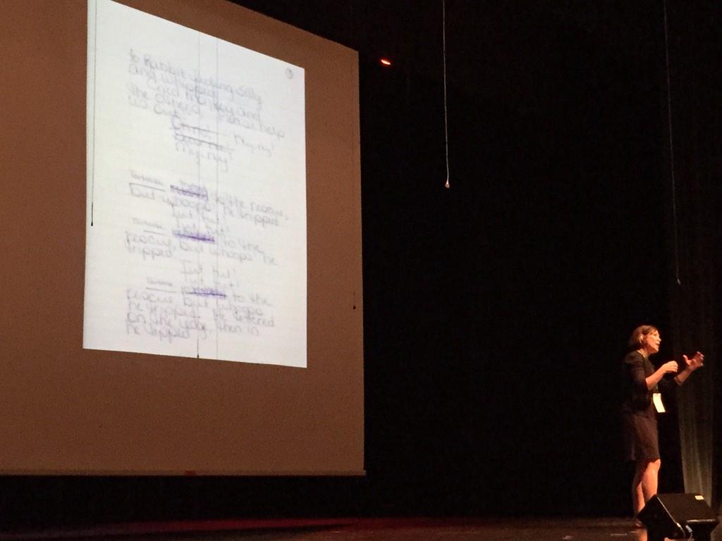 shaunyk's tweet photo. All stories start with play-Candice Fleming #iCreate2015 #sasedu http://t.co/JTXPQ539QN