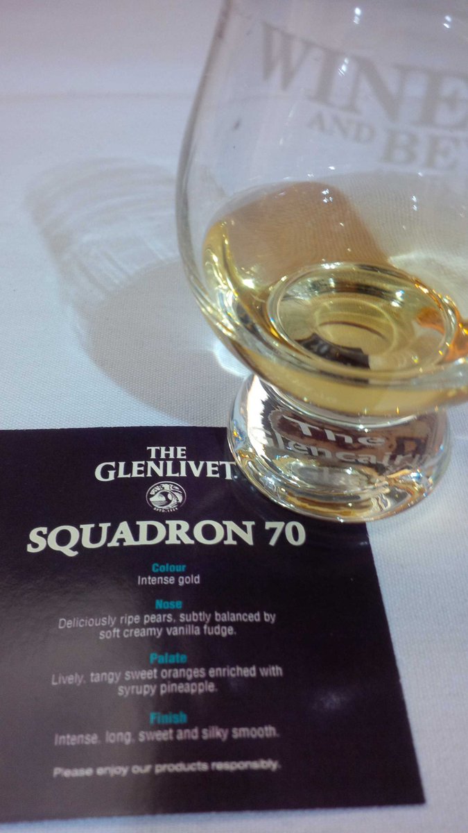 ValBradshaw's tweet photo. Star of Show! #Squadron70 @TheGlenlivet N: Pears & fudge. P: Pineapple & Citrus. Doesn't drink like 8yo at 62.5 abv. http://t.co/b9XSA0Gz8B