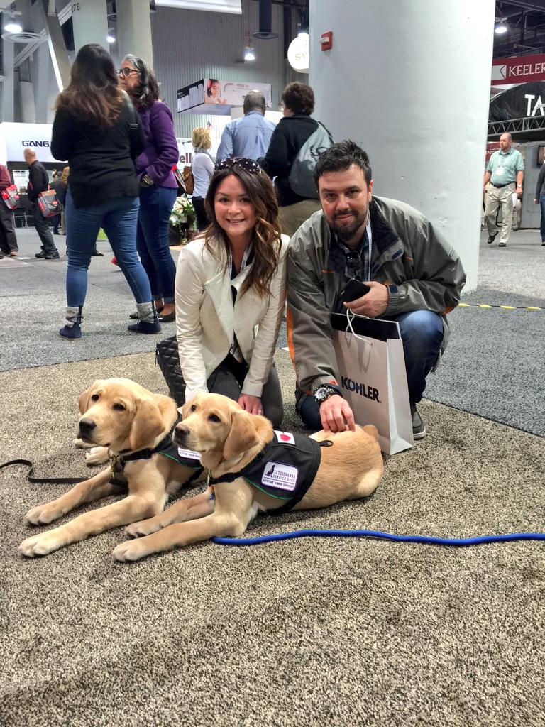 rexalynnwalberg's tweet image. Had 2stop by @woodmade booth #KBIS2015 to take a #KBISselfie w/ the cute service pups #GOLIATHCOMPANY #FLIPPINGVEGAS