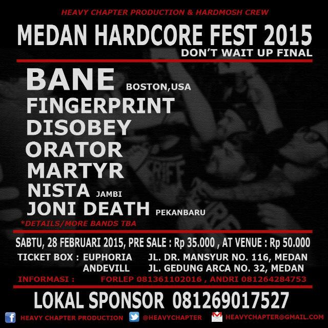 JAMBI CORPSEGRINDER (@jambicorpsegrin) on Twitter photo Medan Hard Core Fest 2015 feat BANE (Boston, USA) cc <a href="/segitigaspiritg/">SegitigaSpiritGround</a> <a href="/nistahc/">NISTA HARDCORE</a> Medan Hard Core Fest 2015 feat BANE (Boston, USA) cc <a href="/segitigaspiritg/">SegitigaSpiritGround</a> <a href="/nistahc/">NISTA HARDCORE</a>
