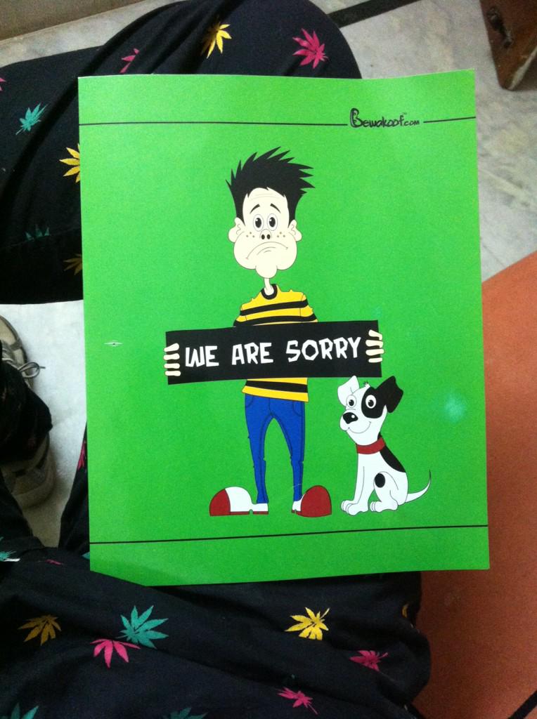 BrijeshT's tweet photo. So @bewakoof took almost 45 days to deliver. This made up for whatever little angst I had. Plus the pyjama's sexy http://t.co/r6eVGftFH2