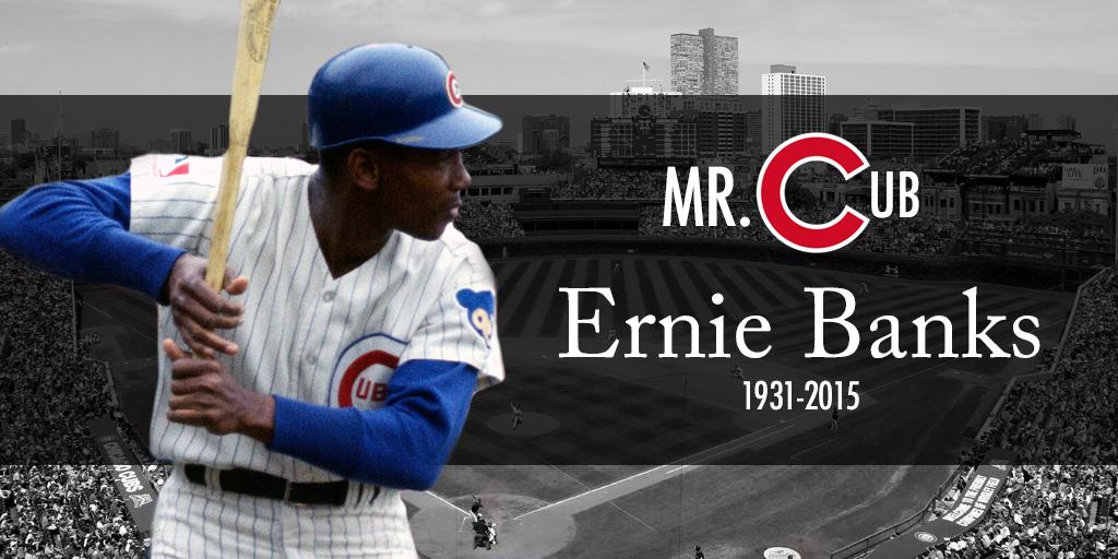 CBSSports's tweet photo. To the man who always wanted to play two: RIP Ernie Banks. http://t.co/FWXxP9tvS7