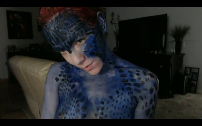 Adding good body paint and yellow eye contacts to my wishlist so we can go full X-Men next week :) http://t