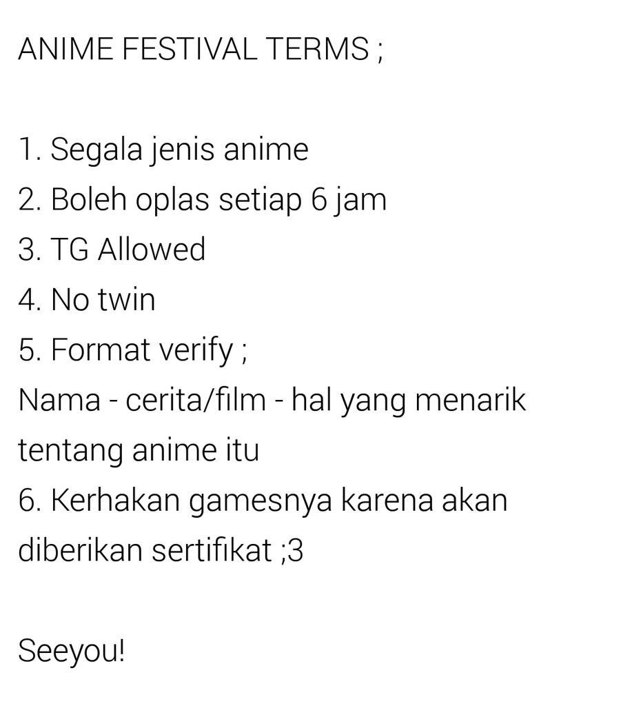 SK__ROLEPLAYER's tweet photo. @SK_XoChen @SK_TnMark 

hi. Ada event anime nih.Di baca dan ikutan ya😋 

SK ANIME FESTIVAL (Minggu - Selasa) http://t.co/v07t0EP0NI