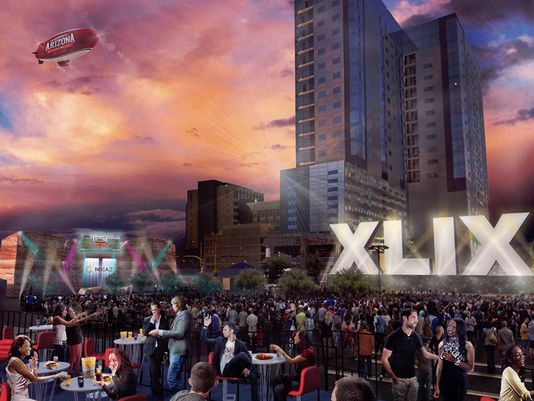 azcentral's tweet photo. Super Bowl "party zone" will turn Vegas-style with people walking the streets with cocktails. http://t.co/HvSzUCH89C http://t.co/2SkbAJvfto