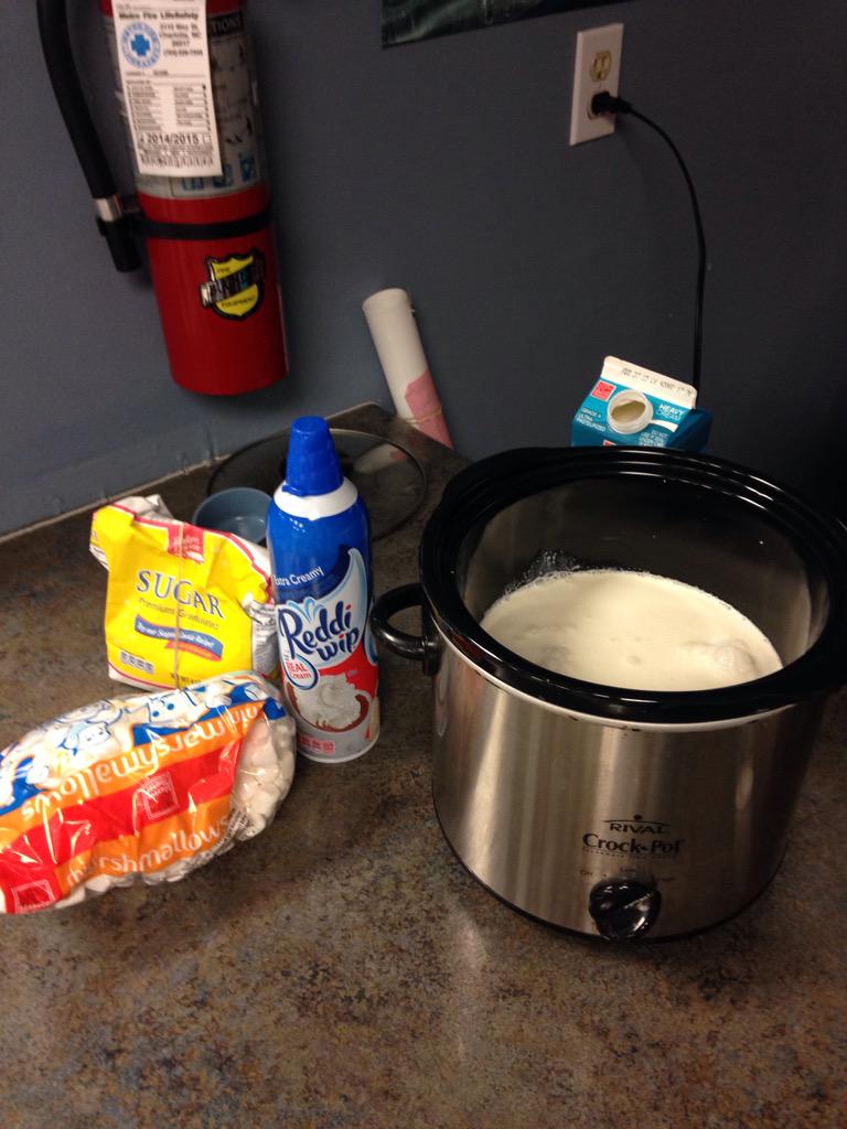 remulle's tweet photo. Sugar, whip cream, marshmallows, and heavy cream. All essentials for AM prac with @SwimMACMasters #hotcocoasaturday http://t.co/1gZ8fGuBcm