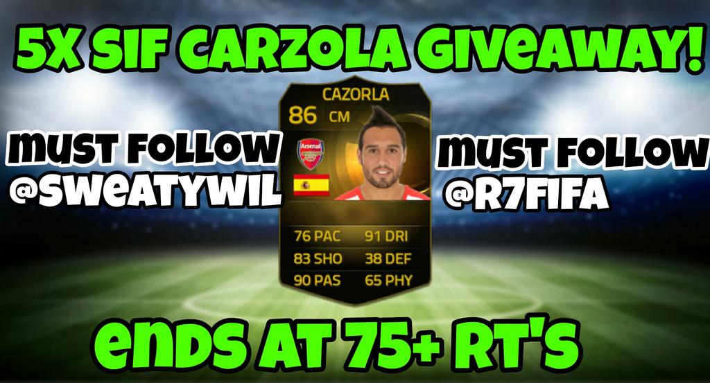 wilbakerr's tweet image. 😱😱😱😱
HUGE 5X SIF CARZOLA GIVEAWAY!!
1.RT THIS
2.FOLLOW ME &amp;amp; @R7FIFA 
3.SUB TO MY YT bit.ly/1yPohK6
SHOW PROOF
