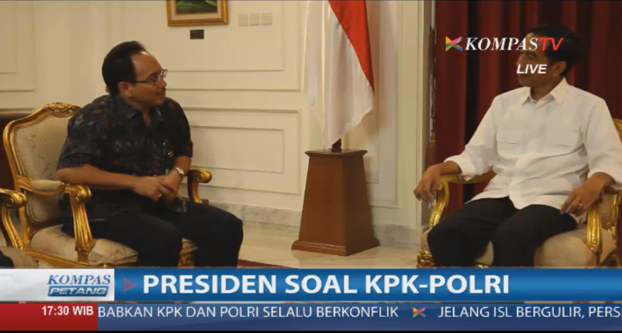 KompasTV's tweet photo. Presiden Jokowi: KPK dan Polri harusnya bahu-membahu dalam memberantas korupsi #KompasPetang http://t.co/SUmoDK7iBW