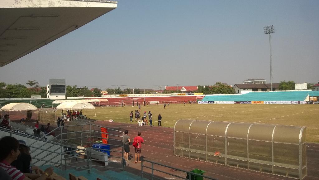 thisisvientiane's tweet photo. International Rugby Championship at Chao Anou stadium. On now! http://t.co/twdRx3FYvE