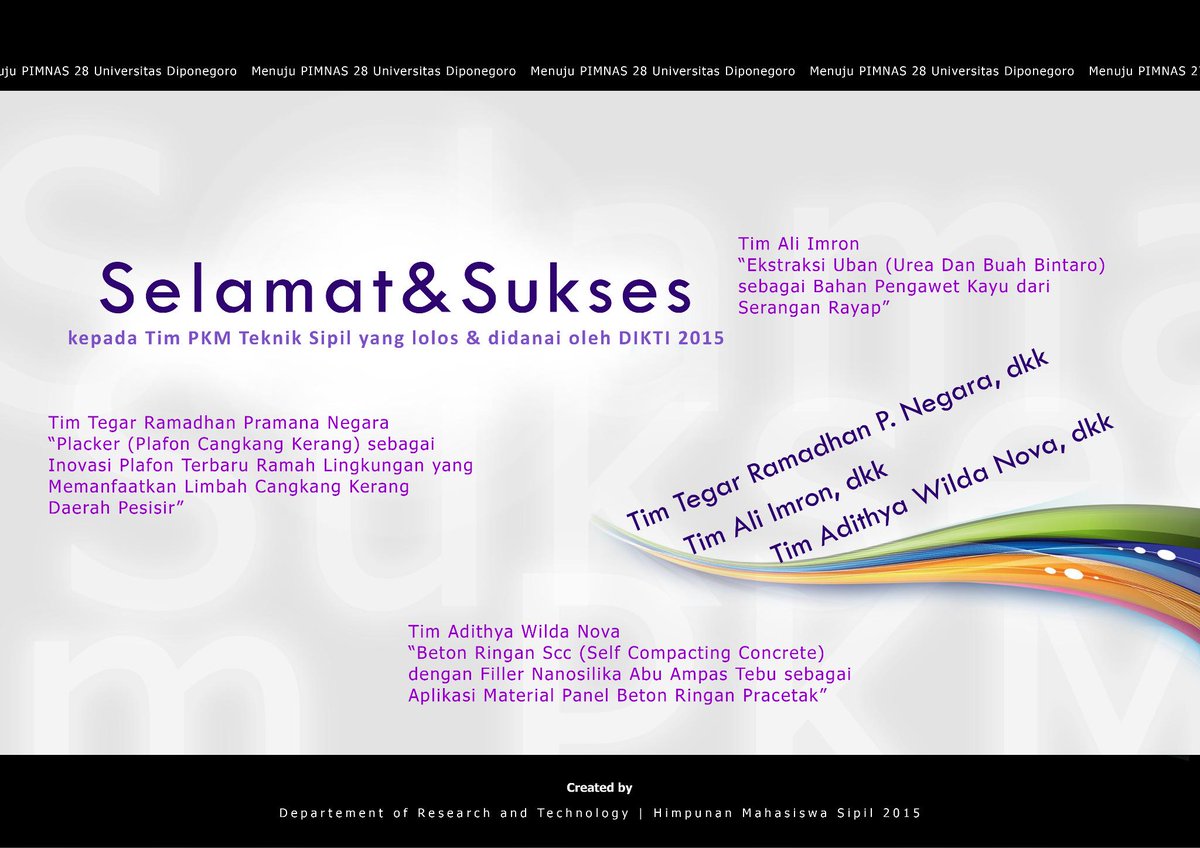 RISTEK_HMS's tweet photo. Selamat !!! @RISTEK_HMS @HMSUndip http://t.co/cyI5e8bTk5
