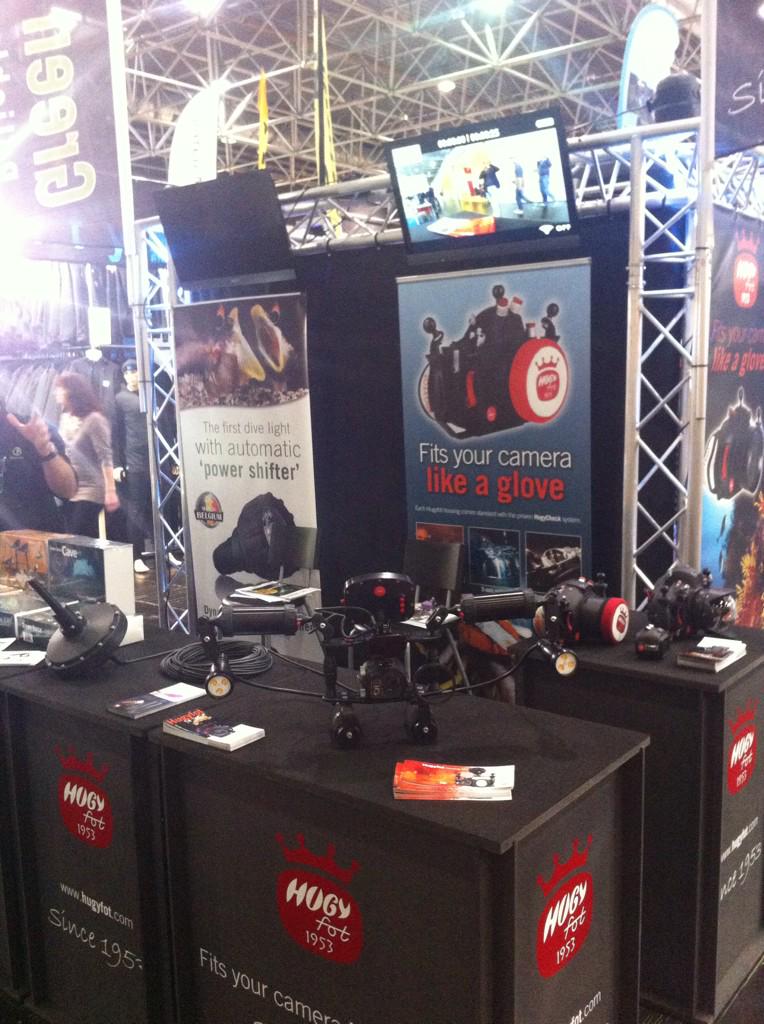 TheScubaNews's tweet image. Taking a look at the @Hugyfot stand at #BOOT2015 @bootdaily Amazing camera housings! #scuba #diving