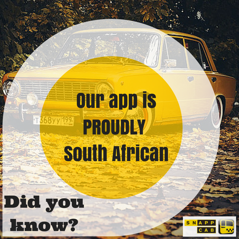 SnappCab's tweet photo. Our app is 100% South African!! http://t.co/CsEUJnfjl2