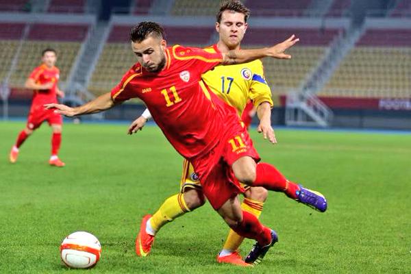 Pivkovski playing for Macedonia U21
