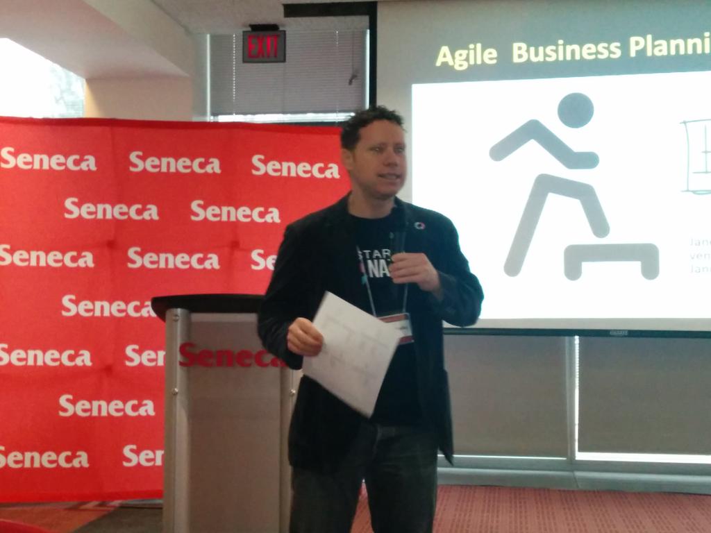 SenecaPoly's tweet photo. MT "@PeterForint: @SenecaCollege 's Jeremy O'Kraftka mentoring young entrepreneurs at #SWYORKREGION2015 http://t.co/y091L3M6Mg" #SenecaProud