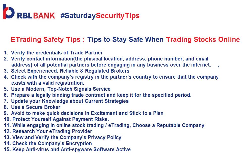rblbank's tweet photo. #SaturdaySecurityTips : Safety #ETrading/#Trading Stocks Online Security Tips http://t.co/c1uJuTyFBc #SafeTradingTips http://t.co/UecSskzfWI