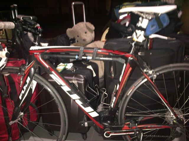 <a href="/FujiBikes/">Fuji Bikes</a> is ready to ride to Rinco <a href="/VueltaPR/">Vuelta Puerto Rico</a> . Big Bear is taking the easy way!