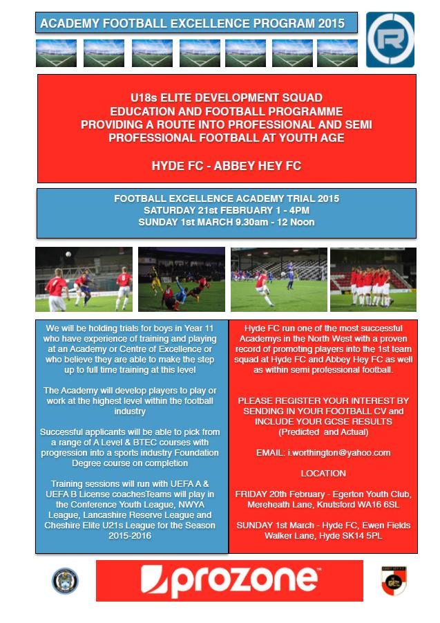 HYDE FC ACADEMY TRIALS Embedded image permalink
