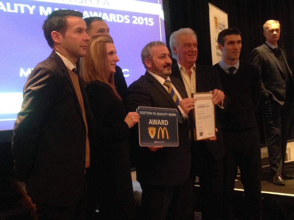 ScotFASouthWest's tweet image. Congratulations to Milton Rovers who are collecting their Community Award #swqmawards