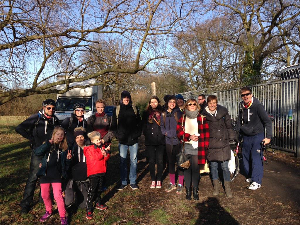 Off for a well-deserved lunch after the UK Cold Water Swim Champs. Thanks to Tooting Bec Lido for hosting #ukcwsc2015
