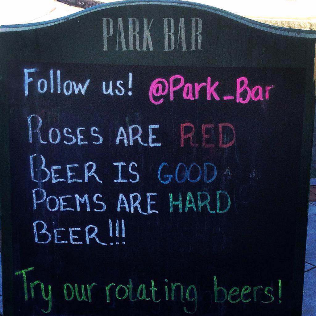 AtlantaBarTours's tweet photo. It's a party at @park_bar! #AtlantaStreetcarAdventure #beer #poetry #allsignspointto #atlantabartours #atlanta http://t.co/Df0qQKrmWM
