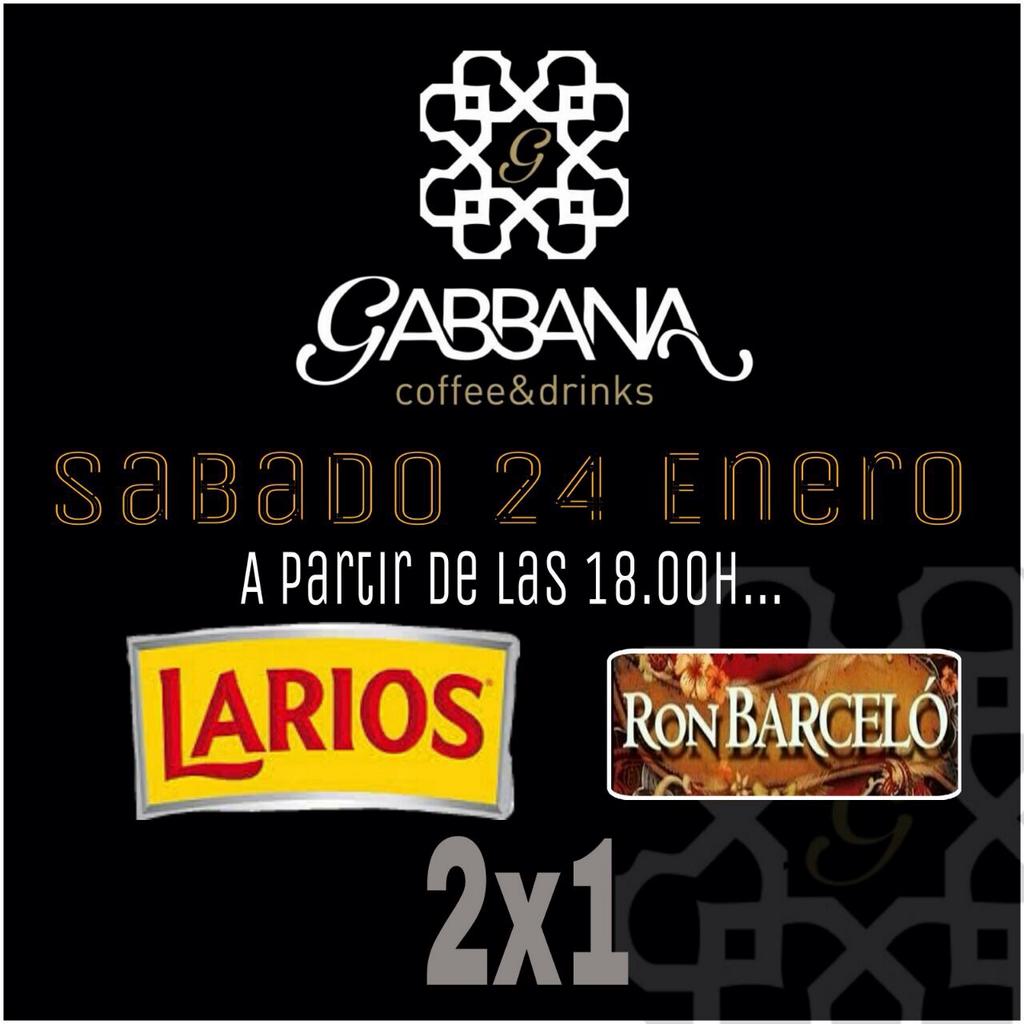 Que mejor plan para este finde que venirte a <a href="/GabbanaArahal/">Gabbana Arahal</a>, donte tendrás 2x1 Larios y Ron Barcelo, no te lo pienses