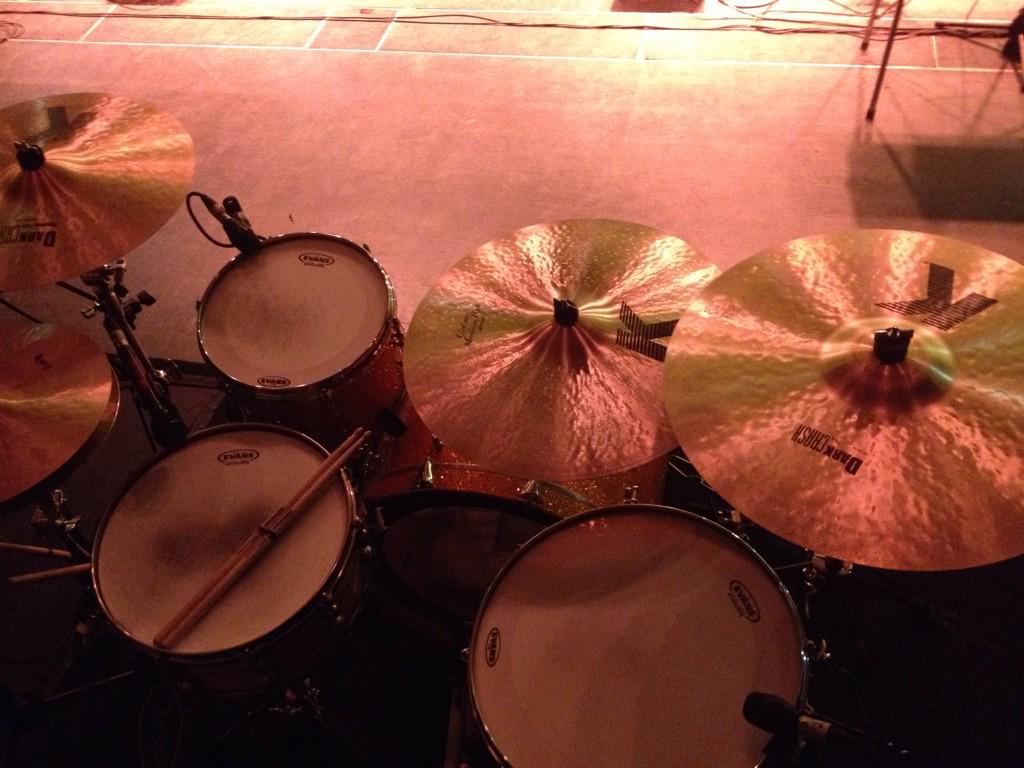 tstours's tweet photo. Kit sounding amazing on this tour @FirstAidKitBand Thanks to @CCDrumco @zildjianuk @EvansDrumheads @promarksticks http://t.co/hO0qwuLsA8