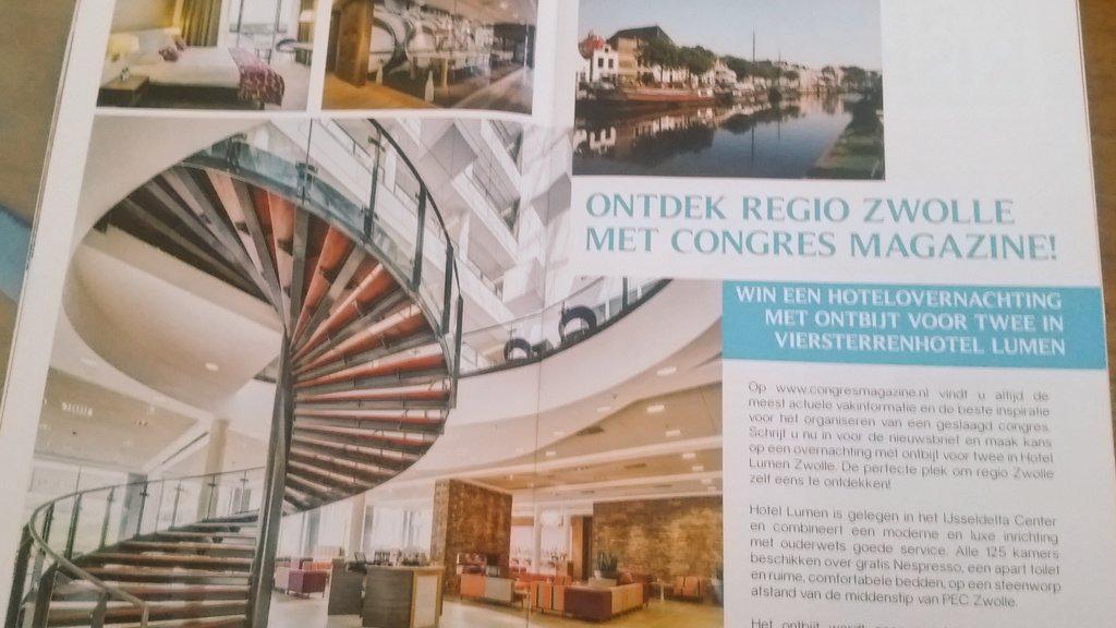 Mooi. <a href="/congresmagazine/">Congres Magazine</a> zet #RegioZwolle in etalage: <a href="/HotelLumen/">Hotel Lumen Zwolle</a>, <a href="/SMZwolle/">Stedelijk Museum Zwl</a>, <a href="/DeMeenthe/">De Meenthe</a>, <a href="/HiawathaActief/">Hiawatha Actief</a> en VEEL meer!