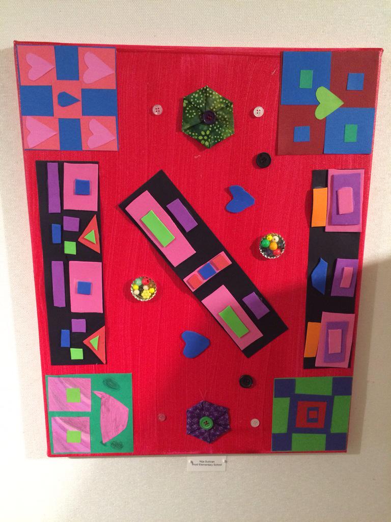 BoydElementary's tweet photo. Boyd @HighMuseumofArt.  After 10 sessions w/ an artist; students created their own masterpiece. http://t.co/MP5pQJf2vV