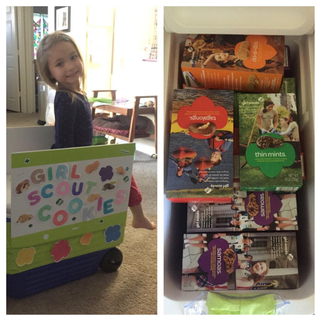 It's #girlscoutcookies season! She'll start taking orders on Monday!