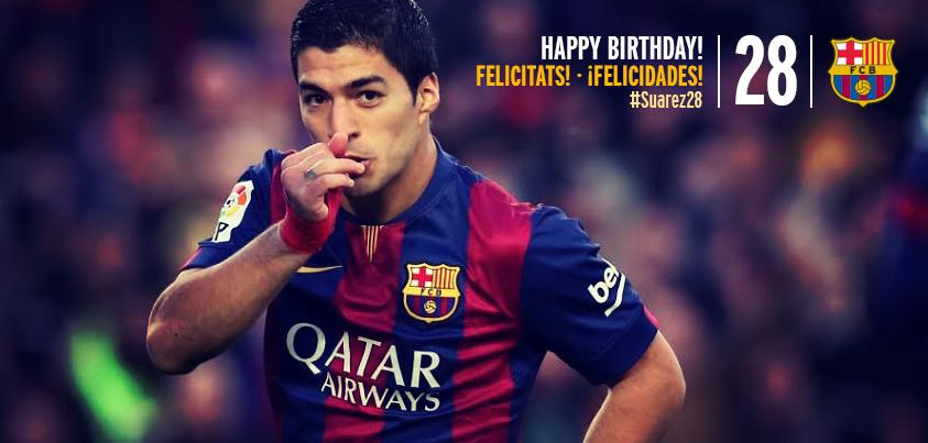 fcbarcelona_ara's tweet photo. عيد ميلاد سعيد، #لويس_سواريز! رتويت لتهنئة مهاجم #برشلونة #Suarez28 @luissuarez9 http://t.co/0wmsQeMkeW http://t.co/LFHKb7vnJJ