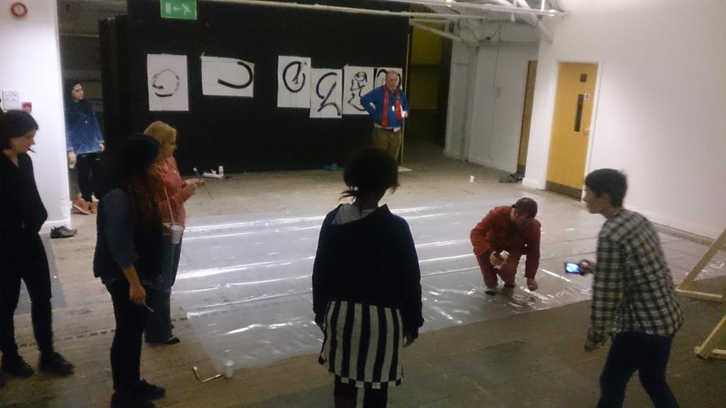 Sarah leads our participants in making a collaborative piece of work to finish off the day