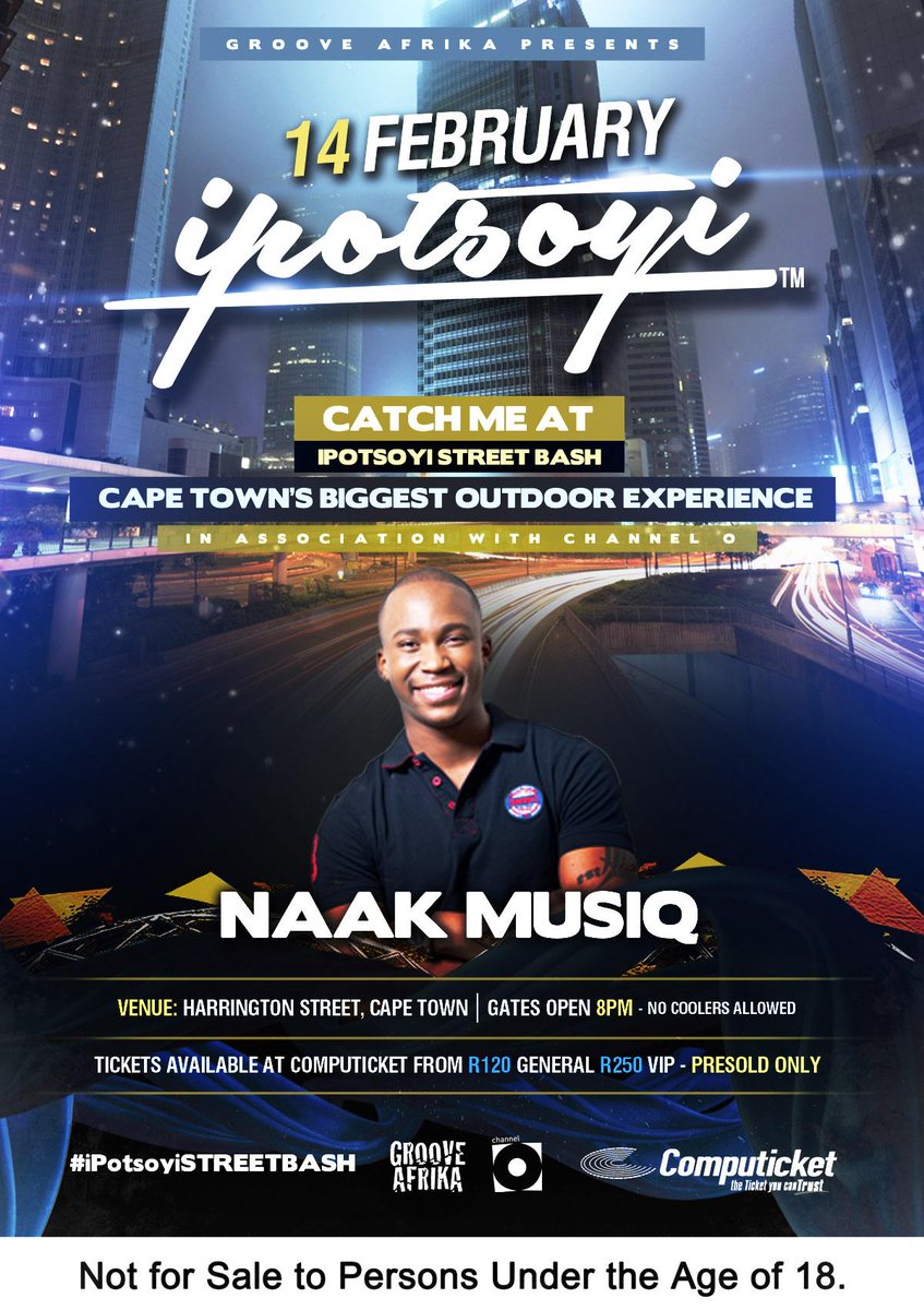 GrooveAfrika's tweet photo. Next up we got @NaakMusiQ performing Summer Hits "Call Out" and "Yini" LIVE at #iPotsoyiSTREETBASH!! http://t.co/KVLbdVzBgq