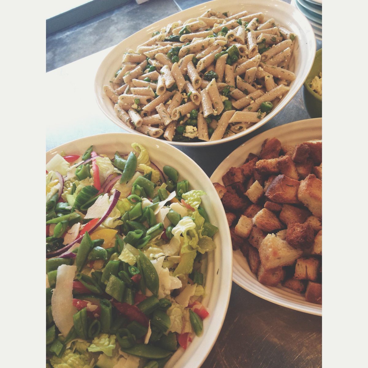MagpiesPicnic's tweet photo. Some tastey gluten free salad options today! http://t.co/9ehqarezE3