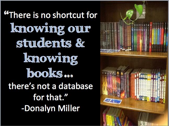 Great quote from <a href="/donalynbooks/">Donalyn Miller</a>