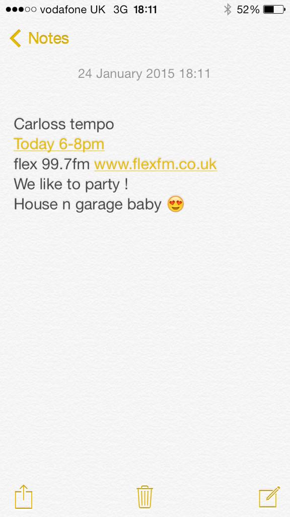 Live now 99.7fm flexfm.co.uk <a href="/FLEXFMUK/">FLEXFMUK</a>