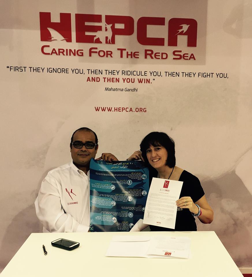 padiaware's tweet photo. Code Red @HEPCA & #10Tips4Divers to Protect the Ocean - a shared vision for the protection of the #RedSea #boot2015 http://t.co/84bIpUG814