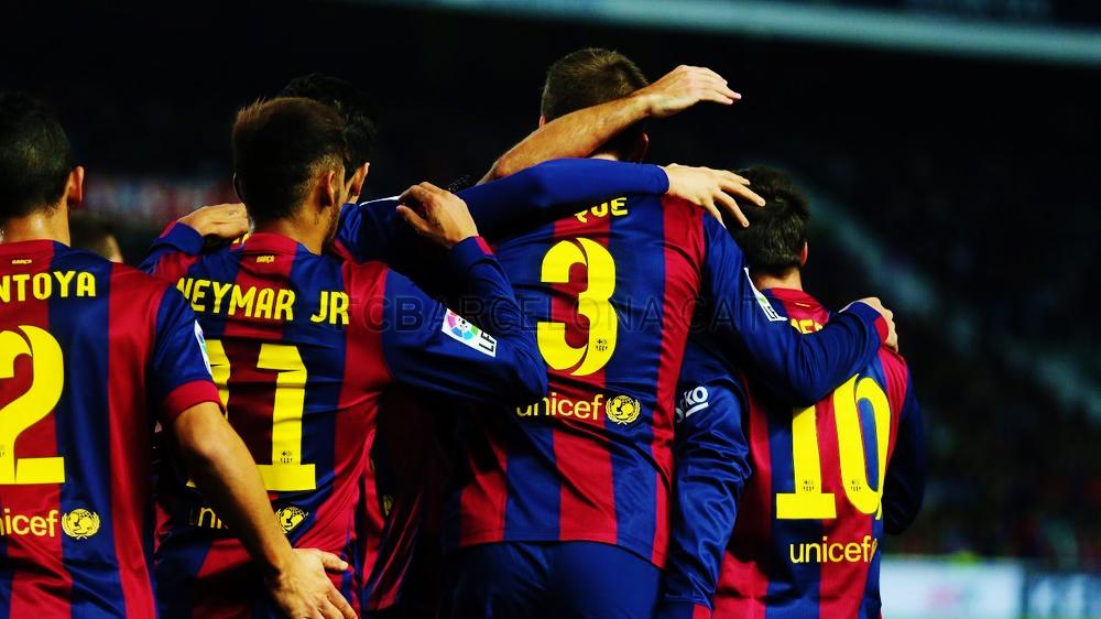 FiebreCule's tweet photo. ¡TERMINA EL PARTIDO! Elche 0-6 Barça. Goles de Piqué y Pedro, dobletes de Neymar y Messi. #BarçaDeMiVida http://t.co/4e4krMSlOn