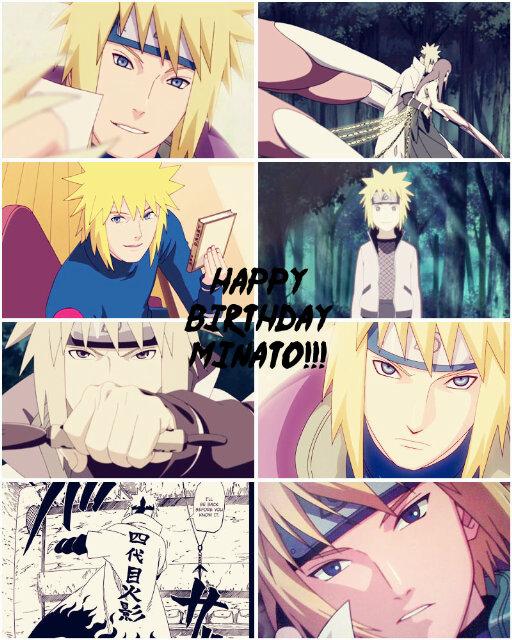 Happy birthday guru hokage ke-6,murid sanin legend,istri kushina dan bpk hokage ke-7,MINATO NAMIKAZE(4th hokage)  