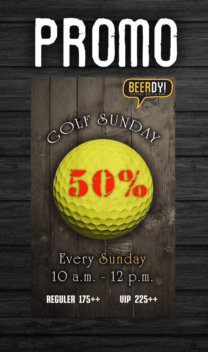 Happy GOLF Sunday! Get 50% Off for book our Golf Simulator :)
