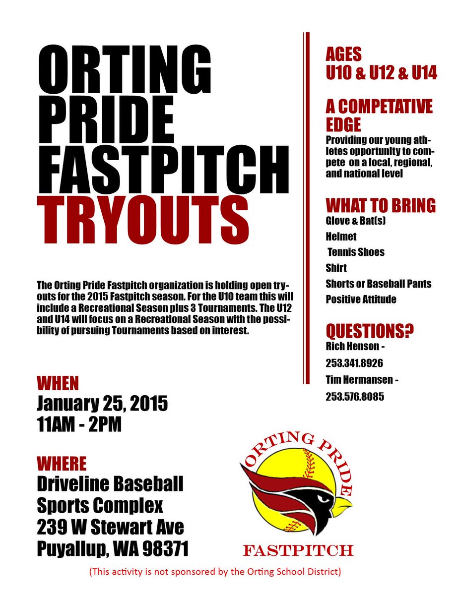 OrtingJrCardsFP's tweet photo. Don't forget about tryouts tomorrow for Girls Fastpitch @OrtingPrideFP  @seahawks4life35 @gldmn77 http://t.co/b0MpUQ2fy3