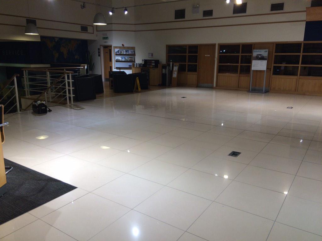 NonSlip21's tweet photo. No rest for "Safety" just finished anti slipping this car dealership showroom floor @SafetyDirectG #NoRestForSDG http://t.co/VpJOLlqhjg