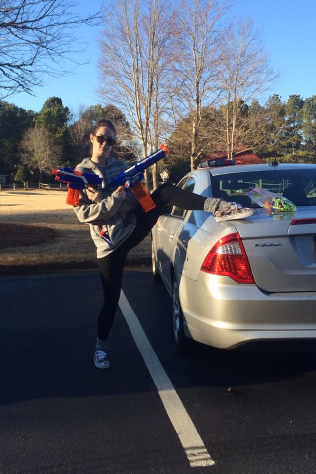 Channel4Crew's tweet photo. *LIVE* from Eagle Watch park. Your very own about to throw it down in a duel to the death http://t.co/P58W2Wbdhv