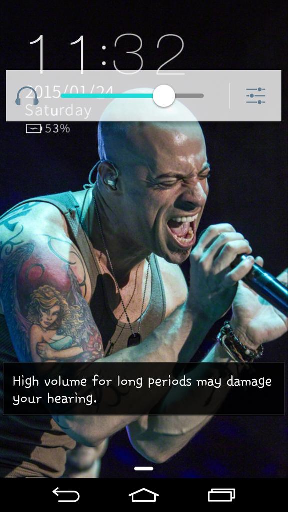 lori_philbin's tweet photo. While listening to @CHRIS_Daughtry #ivebeenwarned #turneditupmore #neverloudenough http://t.co/h4cbyNZWK1