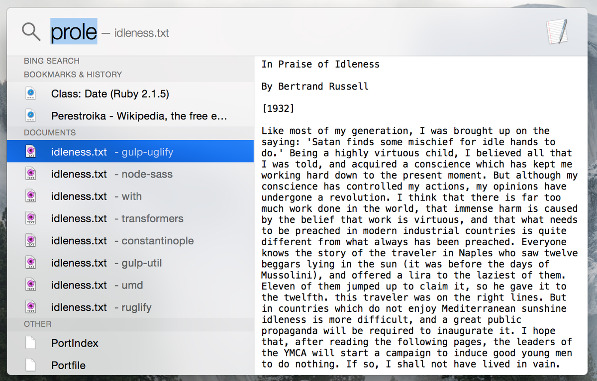 PatrickMetcalfe's tweet image. @npmjs Doing my #APComparative homework when I found "In Praise of Idleness" in a bunch of modules. This made my day!